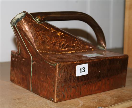 Arts & Crafts copper and brass kettle